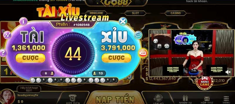 Tài xỉu livestream Go88: Bùng nổ với siêu phẩm hấp dẫn 2025 5 Hình thức Tài xỉu có dealer livestream trực tiếp